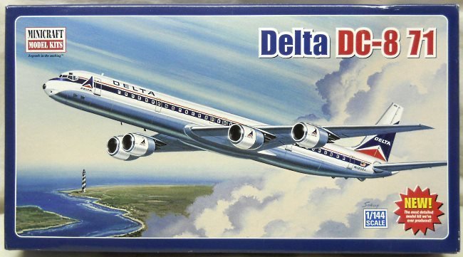 Minicraft 1/144 McDonnel Douglas DC-8 71 Delta Airlines - (DC871), 14521 plastic model kit